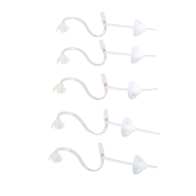 Lot de 5 tubes de remplacement pour amplificateur de son, transparents, pour augmenter le volume, L, droite