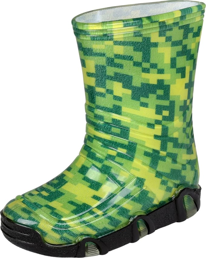 Groene Regenlaarzen voor Jongens, Antislip Zool ZETPOL