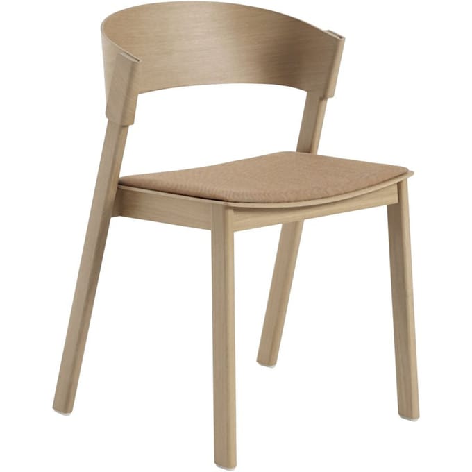 Muuto Cover Side Stoel met zitkussen - eiken
