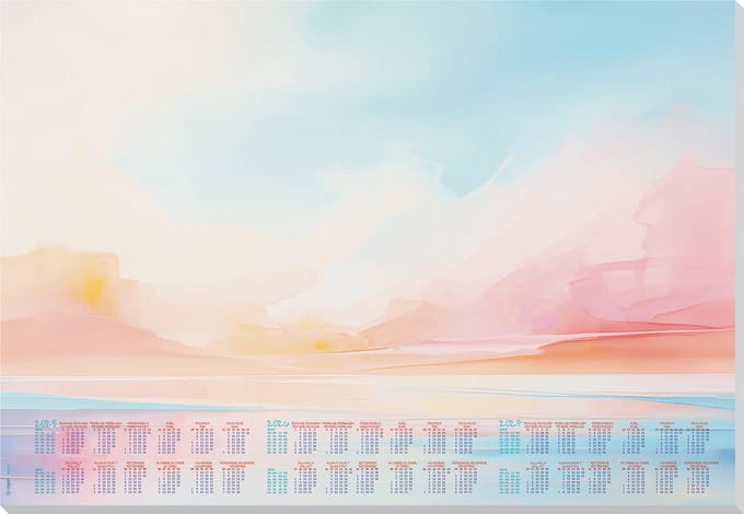 Sigel bureau onderlegger - Magic Sunset - met kalender 2025/2026/2027 - A2 - 30 vel - SI-HO313