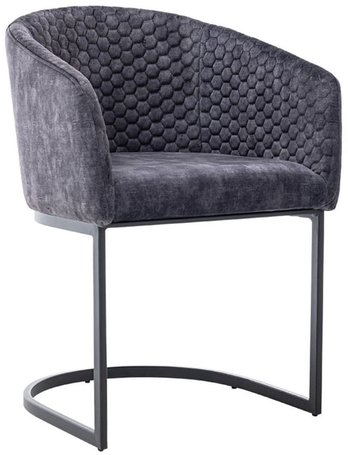 Tower Living Eetkamerstoel Pellaro - Donkergrijs Stof - 56x58x79cm