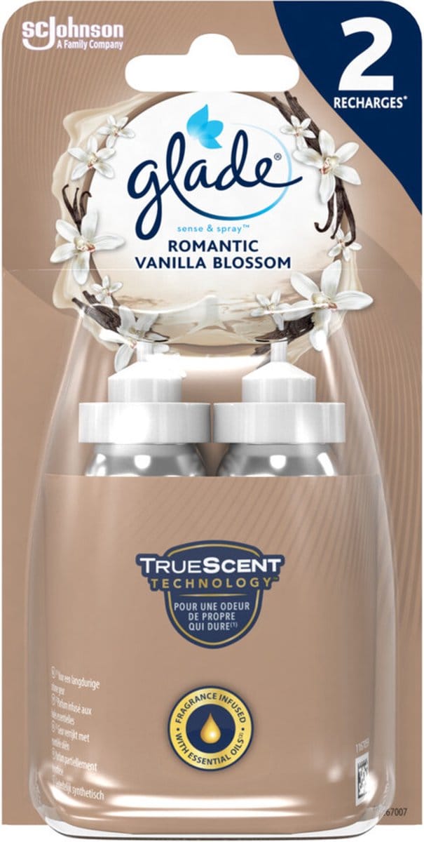 Glade Sense & Spray Romantic Vanilla Blossom 2 stuks 18 ml