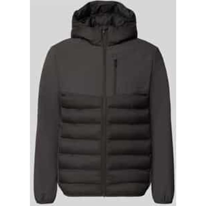 Regular fit gewatteerd jack met afneembare capuchon