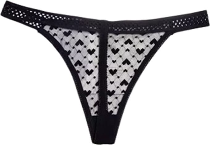 Sexy Kant Ondergoed - Slip - String - Doorschijnend - Dames - Mesh - Lingerie - Zwart