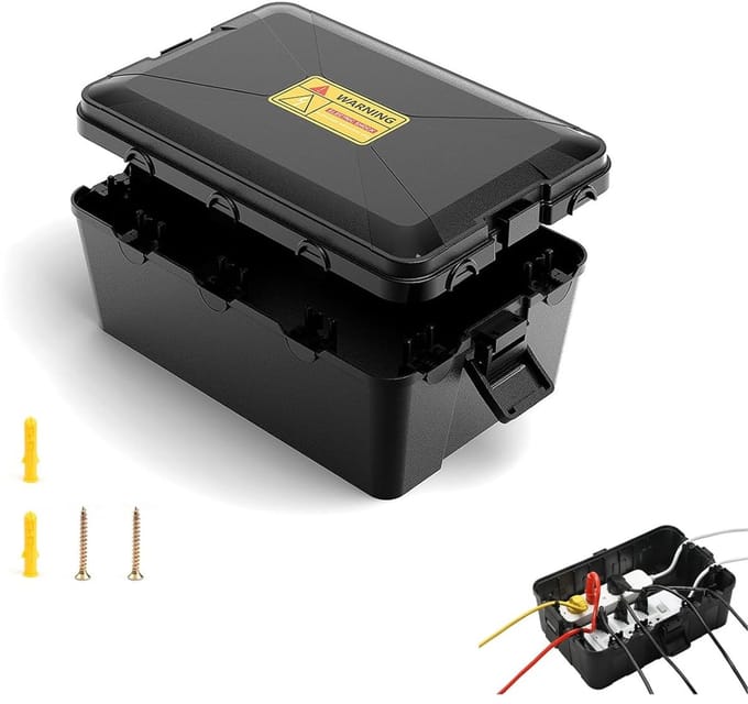 Waterdichte Kabelbox - Buiten Elektra Box - Veilige Aansluitingen - Extra Groot Ontwerp - 32 x 21 x 13.2 cm