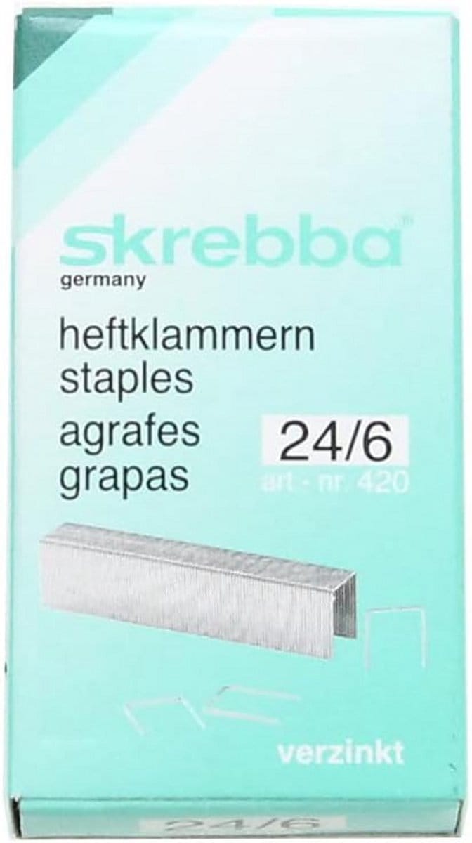 Nietjes 24/6 Set van 1000 Stuks Gehard Staal