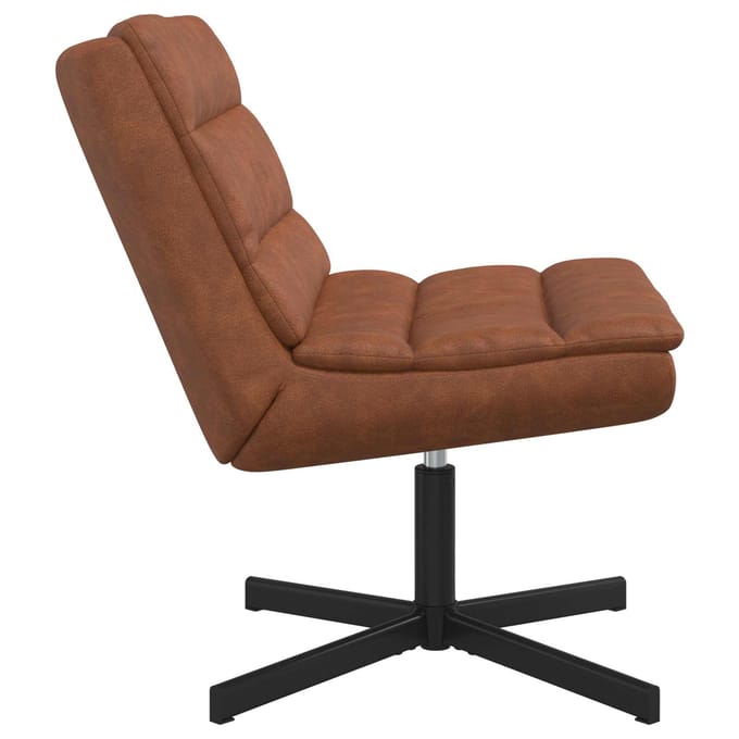 vidaXL - Draaistoel - Bruin - 63 - x - 75 - x - 76 - cm - Antiek - PU