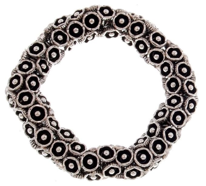Behave - Elastische armband - Antiek zilverkleur - Boho stijl