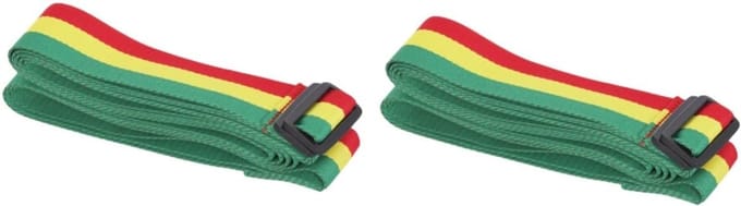 Dromriemen Set - Percussie Accessoires - Muziek Optredens - Driekleurig Katoen - 320cm Lengte - Zoals Afgebeeld
