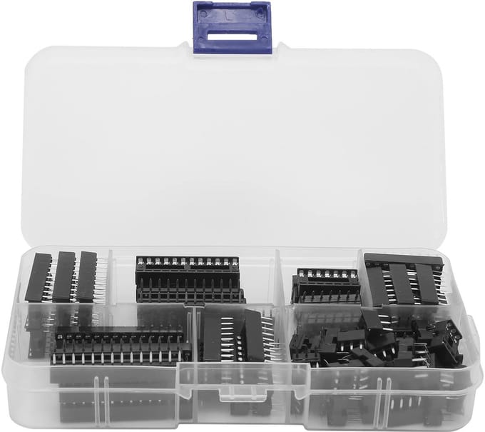 Allecto - Flat Pin IC-socket - IC Sockets Adapter Set - 66 Stuks - Geschikt voor diverse toepassingen - Dip Sockets - Ideaal voor experimenten en r..