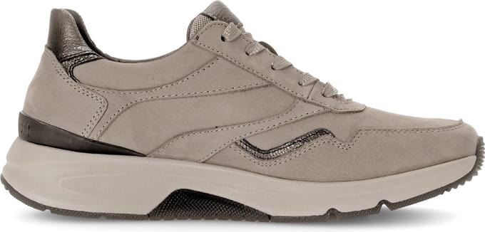 Gabor rollingsoft sensitive 56.896.42 - dames rollende wandelsneaker - beige - maat 41 (EU) 7.5 (UK)