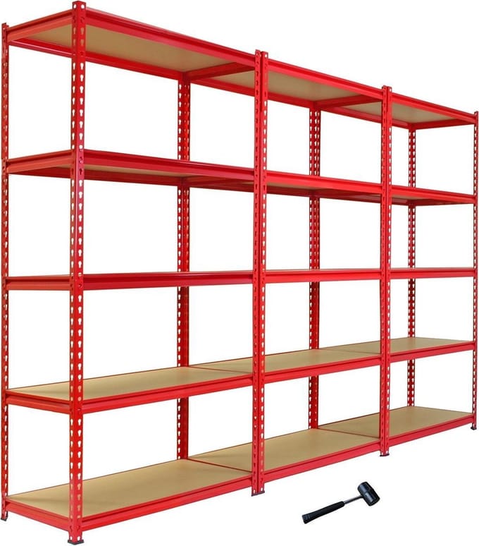 Z-rax stellingkasten - rood - 183x90x45cm - 3 stuks