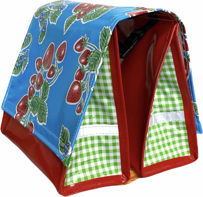 Du Baj Mexi Kidz - Dubbele Kinderfietstas - 21 l - Fresas Aqua