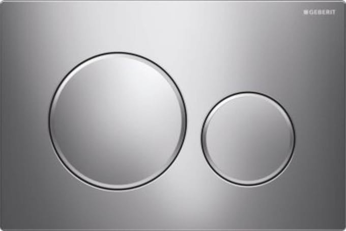 Geberit actuator plate sigma20 for dual flush bright Chroom