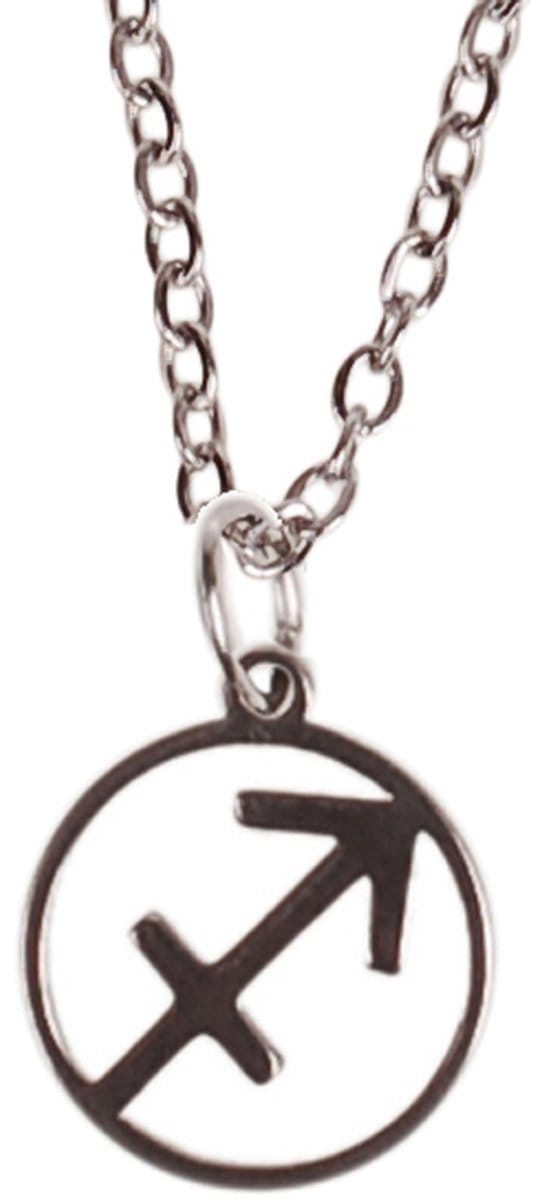 Ketting Zilverkleurig 55cm - Hangertje Sterrenbeeld RVS - Boogschutter