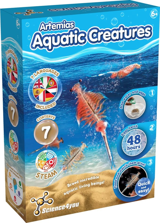 Science4you Artemias Aquatic Creatures - Kweek je eigen Triops - Experimenteerset - Educatief Speelgoed 6+ Jaar