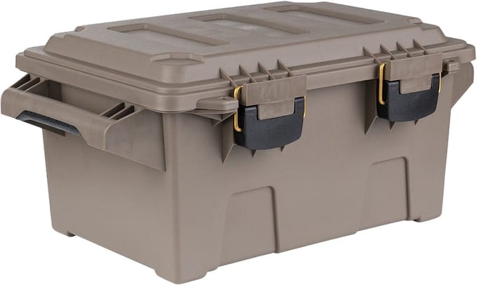 Fosco industries outdoor/tuin opberg box - waterdicht - dark earth - 30 liter - 47 x 30 x 21 cm - kunststof