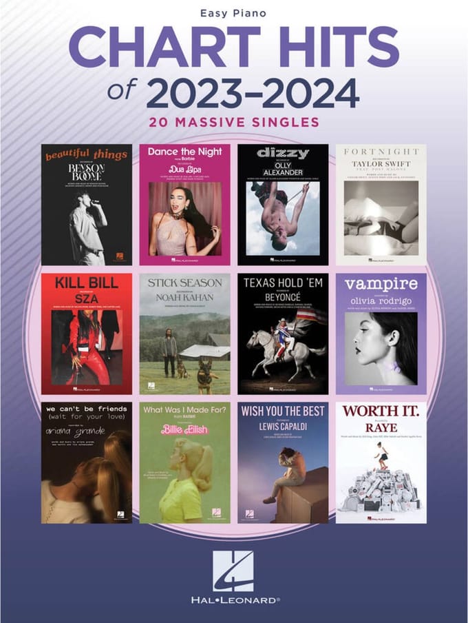 Hal Leonard Chart Hits of 2023-2024 Easy Piano - Songboek