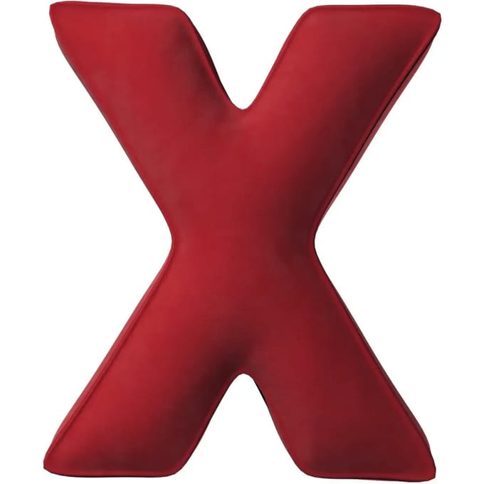 Kussen letter x Yellow Tipi Posh Velvet