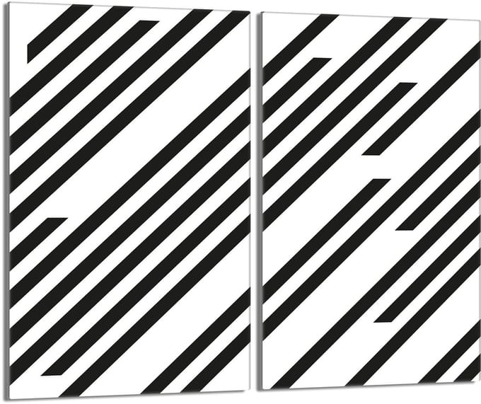 TMK ArtDeko - Snijplank - Glas - 2x30x52 - Streepdesign