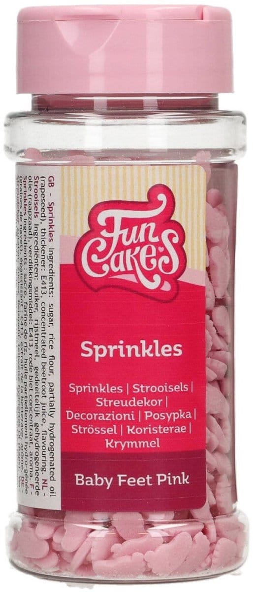 FunCakes Suikerdecoraties - Babyvoetjes Meisje - 55g - Eetbare Taartdecoratie