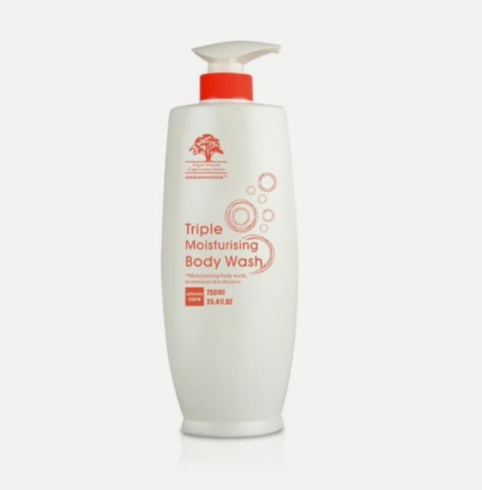 Drievoudig hydraterende bodywash / Delicate doucheschuim met arganolie 750 ml