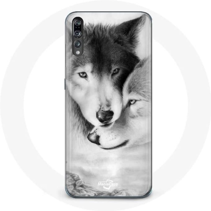 Hoesje voor Huawei p20 Wolf Duo dieren