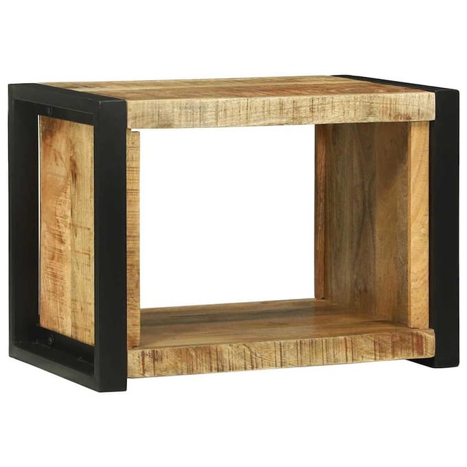 vidaXL - Wandkubus - met - opslag - Bruin - 55 - x - 35 - x - 40 - cm - Massief - Mango - Hout