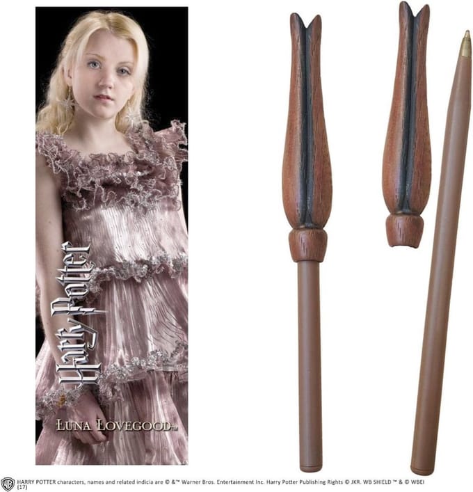 The Noble Collection Harry Potter Pen en bladwijzerset Luna Multicolours