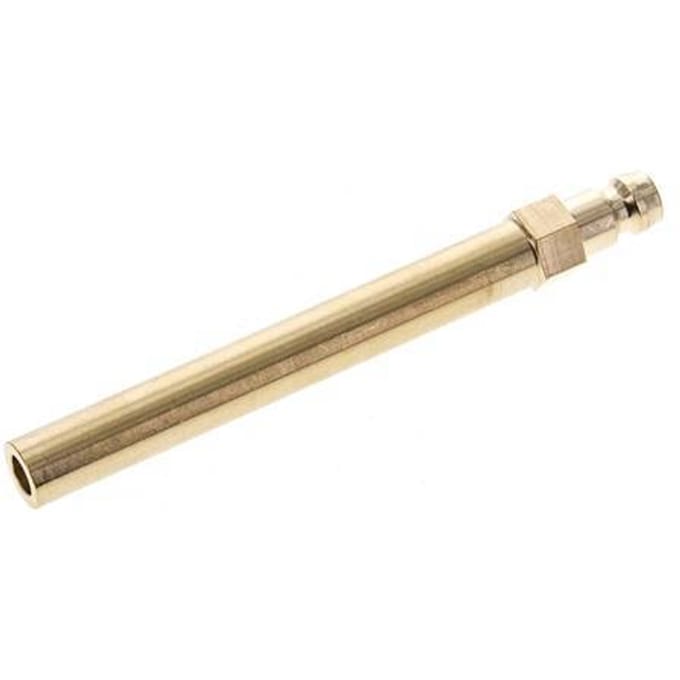 Messing DN 6 Tempereerkoppeling Insteeknippel 10x100 mm Push-in-aansluitingen