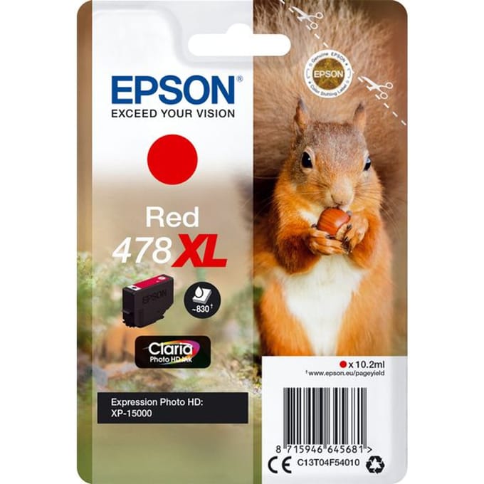 Epson Inktcartridge 378/478XL (C13T04F54010) Rood Hoge capaciteit