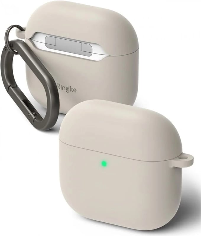 Ringke Silicone Case Apple AirPods 4 Hoesje Siliconen Grijs