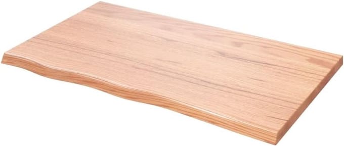Tafelblad Eiken - Bureau blad - Tafel vernieuwen - Massief Hout - 100x60cm - Lichtbruin