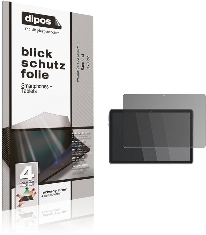 dipos – Matte Privacy Screenprotector geschikt voor Raemond K70 Pro | Anti-Spy Beschermfolie