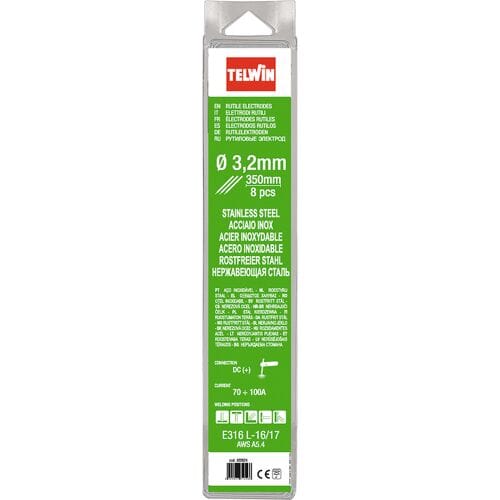 Telwin RVS laselektroden 3,2 mm 350 mm 8 stuks