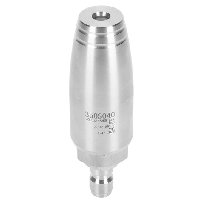 Hogedruk Roterende Nozzle 1/4inch Snelkoppeling 350bar RVS Hogedrukreiniger Roterend gray