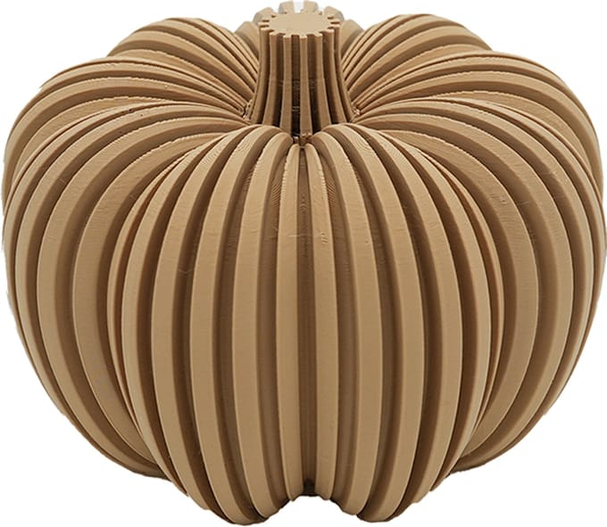 Solora pompoen beeld – Decoratief beeld - Mokka Bruin - 3d geprinte beeld – Herfst woondecoratie - 10CM
