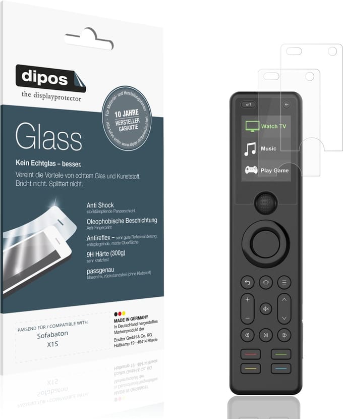dipos – 2x Matte Pantserfolie geschikt voor Sofabaton X1S | 9H Screenprotector