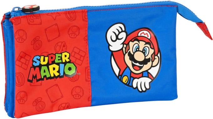 Super Mario pennenetui / pennenzak met drie vakken