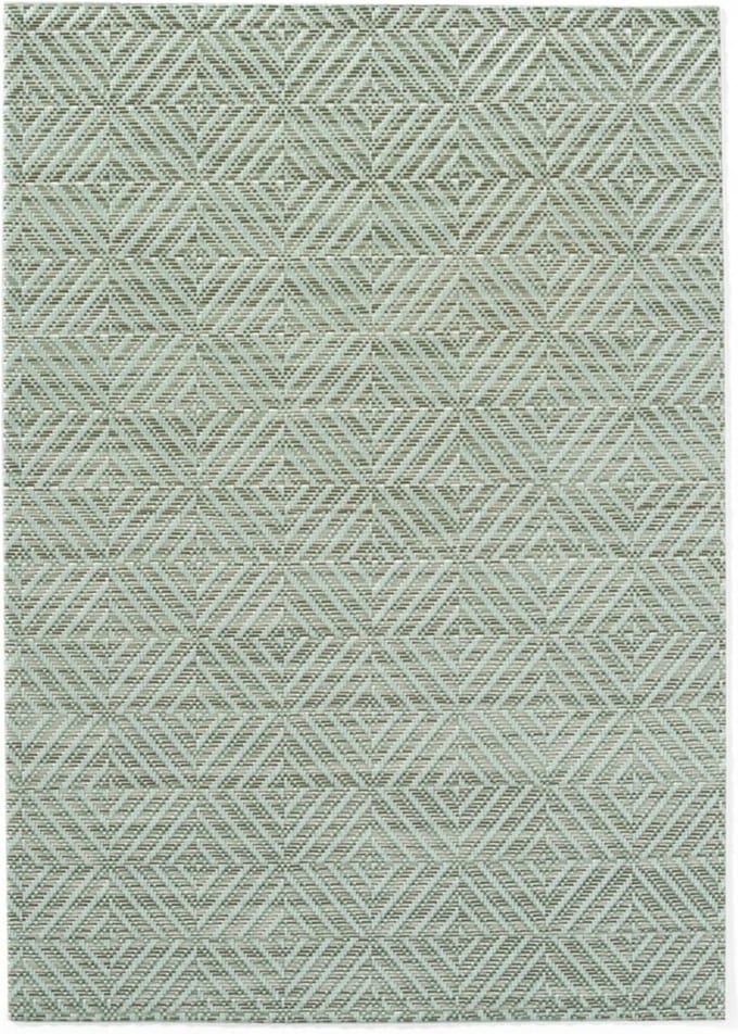 HENDI Set van 6 placemats – geometrisch patroon – antislip – groen – 450x300 mm