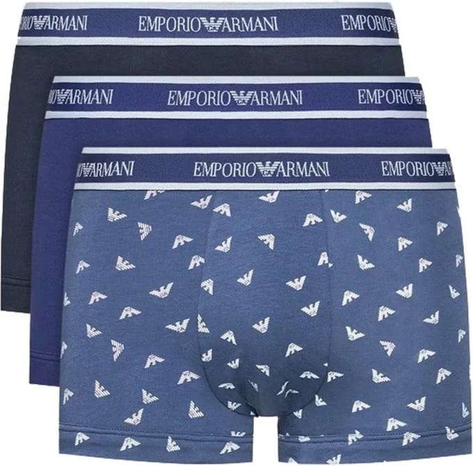 Emporio Armani - Heren - 3-pack Boxershort - Donkerblauw - S