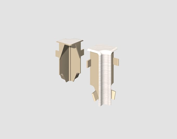 EGGER in hoekelement voor 6 cm plint KUBUS Eiken wit