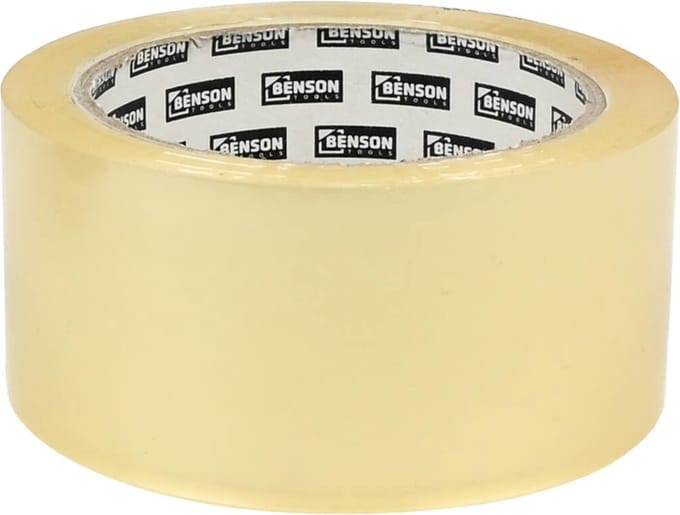 Benson Transparante verpakkingstape - Low noise - 66 m x 48 mm - Sterk klevend
