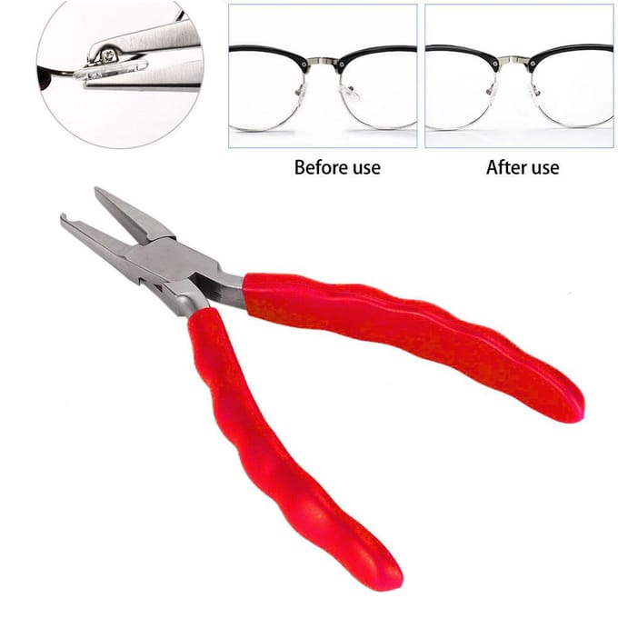 Bril Neuspad Afstel Tang Optische Brilmonturen Klem Reparatiegereedschap red