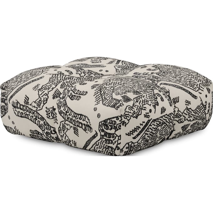 Objekte unserer Tage zander Sofa Poef Large - Tiger Mountain Col. 001 black/white