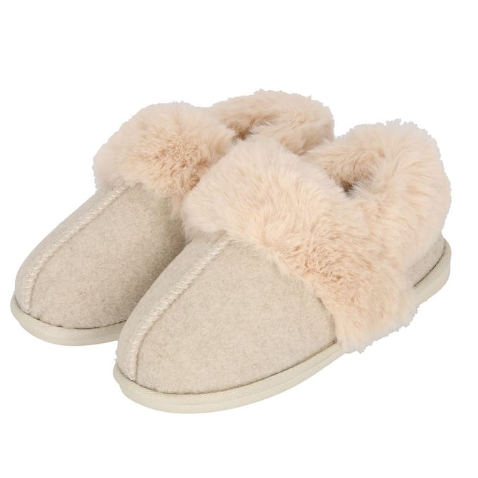 Instap Sloffen Dames - Vilt - Offwhite - Offwhite / 37/38