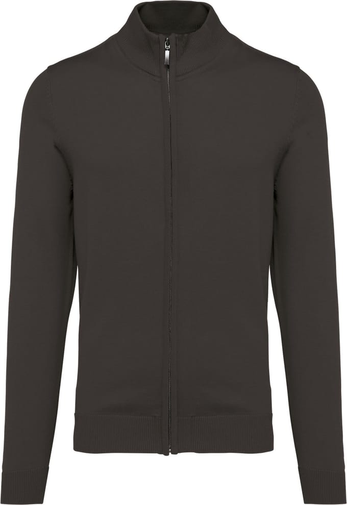 Kariban Heren cardigan met rits K961 - Dark Grey - S