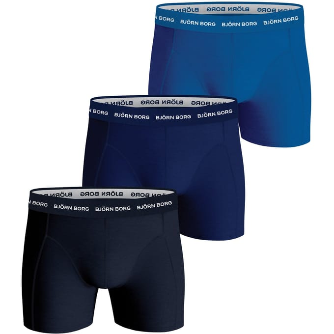 Björn Borg - Heren Onderbroeken 3-Pack Boxers - Blauw - Maat M
