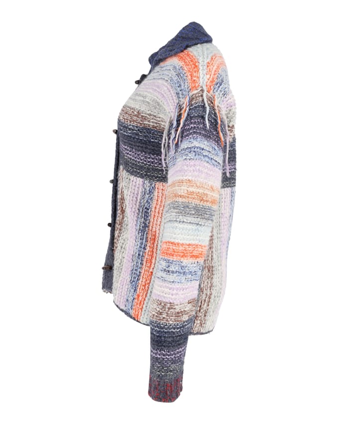 Acne Studios Karya Mouliné gestreept vest in veelkleurige wol
