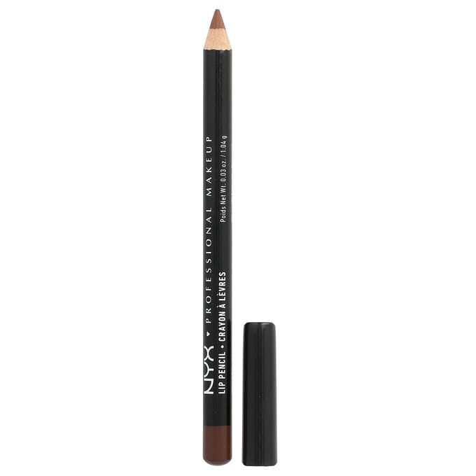 NYX Professional Makeup, Slim Lip Pencil, 802 Brown, 1.04 g (0,03 oz) black